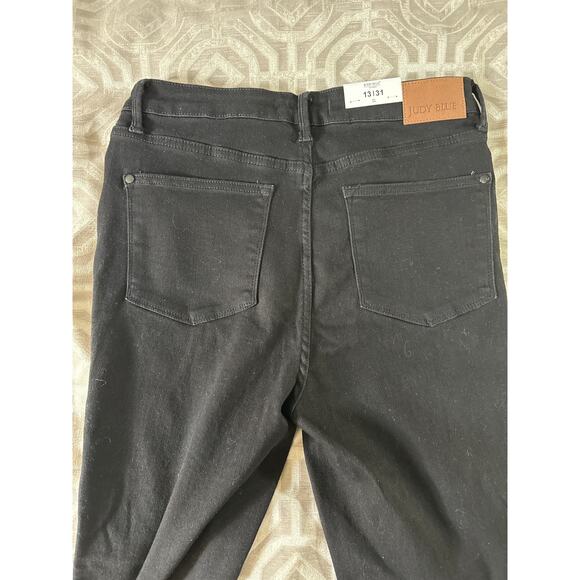 Judy Blue High Waist Tummy Control Skinny Black Denim Size13/31 Stretch Fit - Picture 7 of 7